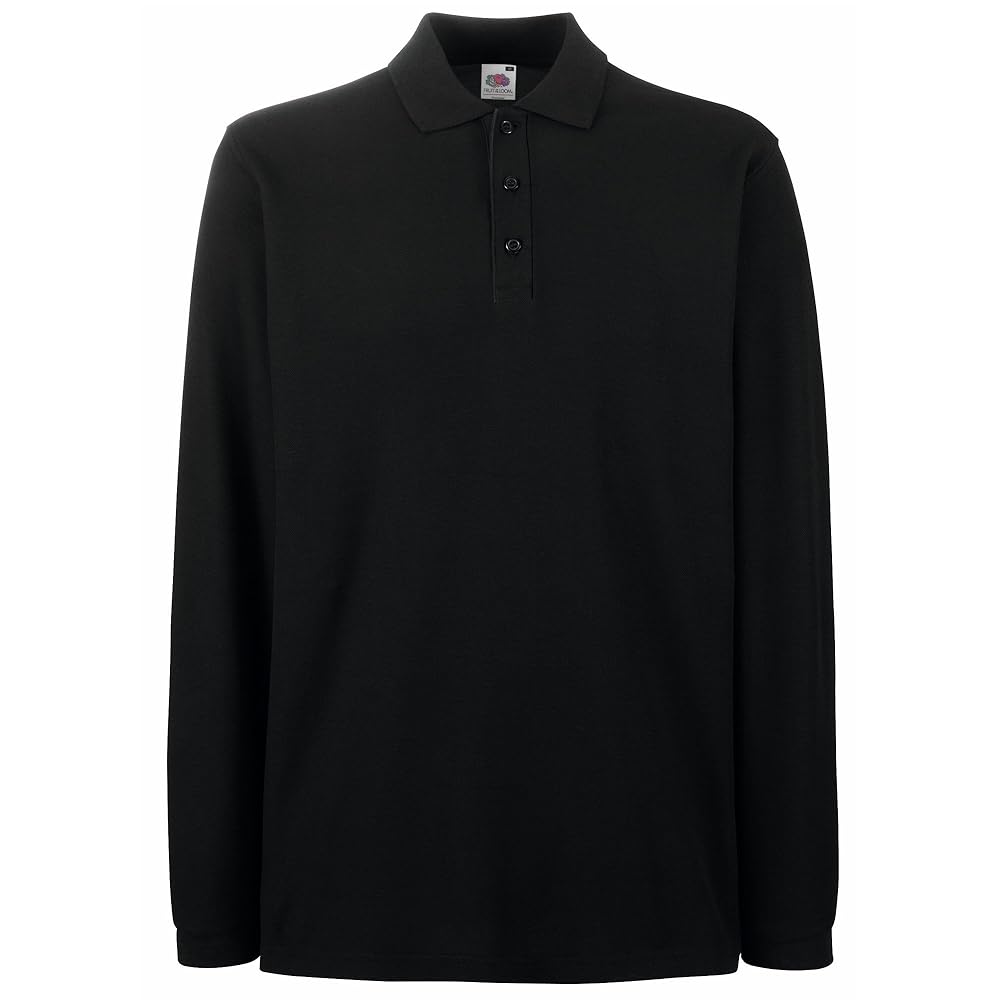 Fruit of the Loom Mens Premium Long Sleeve Polo Shirt (XXL